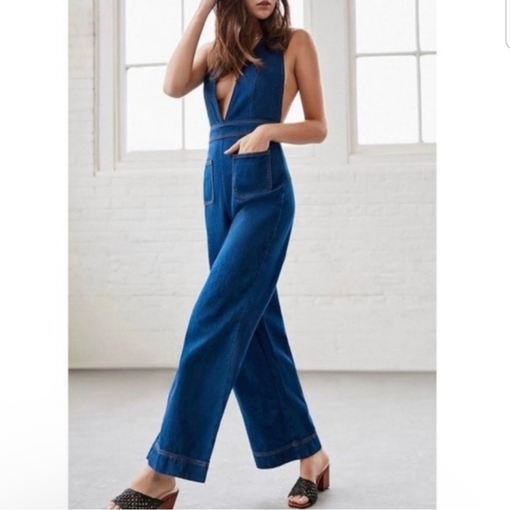 Urban Outfitters Blue Denim Jumpsuit
